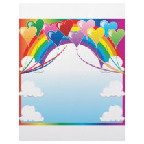 Heart Baloon Background Letterhead Template
