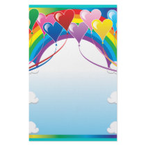 Heart Baloon Background Personalized Stationery