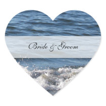 Heart Beach Theme Wedding Stickers
