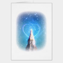 Heart Beam Note Card cards