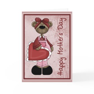 Heart Bear Mother´s Day zazzle_card
