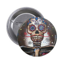 Heart Beat_ By Lori Everett_ Day Of The Dead Button