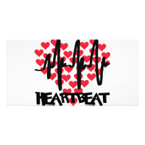 heart beat love hearts photo cards