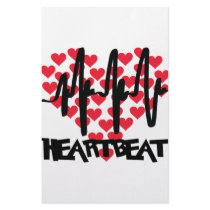 heart beat love hearts stationery