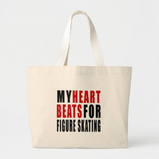 HEART BEATS FOR FIGURE SKATING JUMBO TOTE BAG