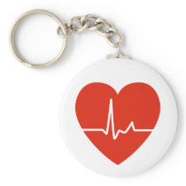 Heart Beats Key Chain
