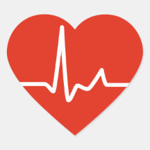 Heart Beats Round Sticker
