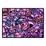 Heart Beats Singing, Stained Glass style card