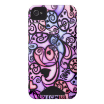 Heart Beats Singing, Stained Glass style Iphone 4 Id Cases