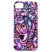 Heart Beats Singing, Stained Glass style iPhone 5 Covers