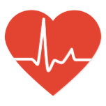 Heart Beats Round Sticker