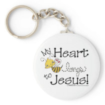 Heart Bee longs to Jesus Keychains