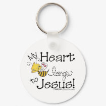 Heart Bee longs to Jesus keychains