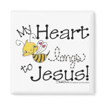 Heart Bee longs to Jesus Magnets