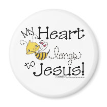 Heart Bee longs to Jesus magnets by creationhrt Heart Bee longs to Jesus magnets