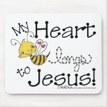 Heart Bee longs to Jesus Mouse Pads