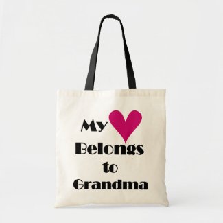 Heart Belongs to Grandma T-shirts and Gifts bag