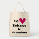Heart Belongs to Grandma T-shirts and Gifts bag