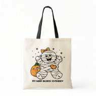 Heart Belongs To Mummy Girl Trick or Treat Bag bag