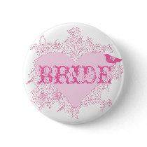 Heart & Bird Bride Button