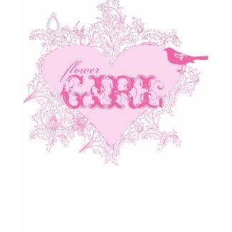 Heart & Bird Flower Girl T-Shirt shirt
