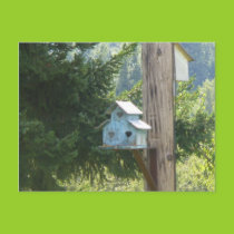 Heart birdhouse postcard postcards