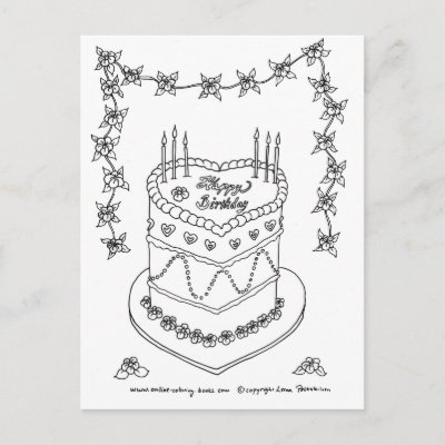 Line Drawing Cake