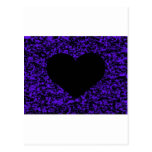 Heart Black Purple Postcard