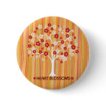 Heart Blossoms Design Botton Pin