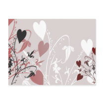 romantic, romance, love, heart, hearts, design, postcard, flourish, floral, art, wedding, rsvp, rsvp card, save the date, congratulations, thank you, thank you card, blank, customizable, customize, pretty, anniversary, bridal, shower, gift, gifts, occasions, Postcard with custom graphic design