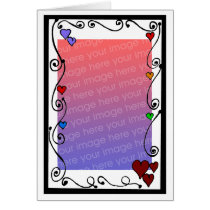 heart boarder template card