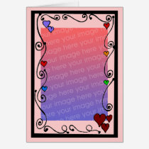 heart boarder template card