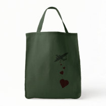 Heart Bomber - Make Love Not War Canvas Bags