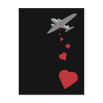Heart Bomber - Make Love Not War Postcard