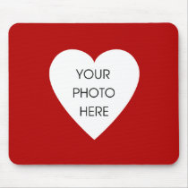 Heart Border Mousepad Template - Red