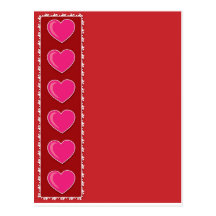 Heart Border Post Cards
