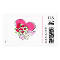 Heart & Bouquet postage