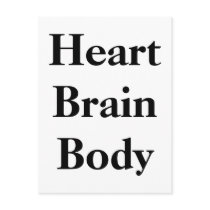 Heart Brain Body postcards