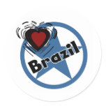 Heart Brazil Sticker