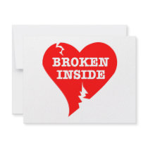 Heart Broken Inside invitations
