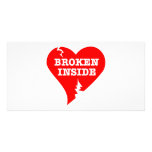 Heart Broken Inside Photo Card Template