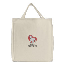 Heart Bull Terriers Embroidered Bag