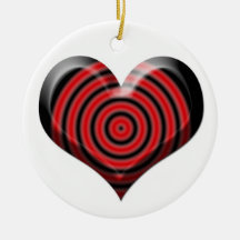 Heart Bullseye Christmas Ornament