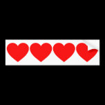 Heart bumper stickers