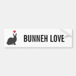 Heart Bunneh Bumper Sticker