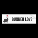 Heart Bunneh bumper stickers