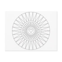 heart burst mandala postcard by coloringdesigns heart burst mandala postcard