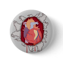 Heart Busting through Button by jamierushad Heart Busting through Button