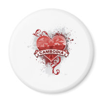 Heart Cambodia magnets by teyes143 Heart Cambodia magnets