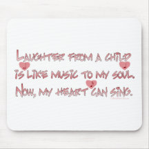 HEART CAN SING WITH NOTES N HEARTS MOUSEPAD